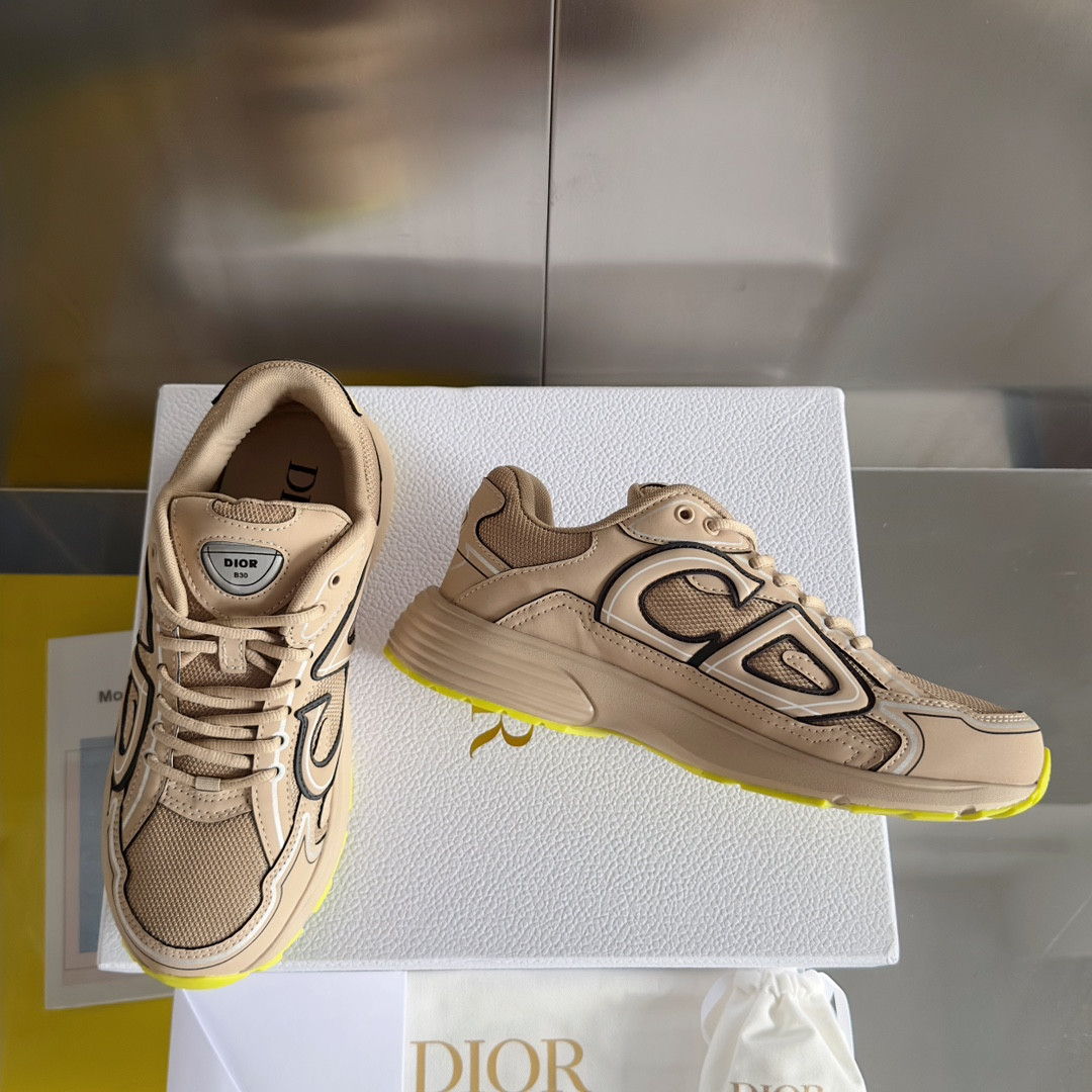 ua D*or b30 sneaker beige mesh and technical fabric